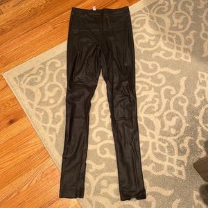 Faux Leather High Rise Leggings